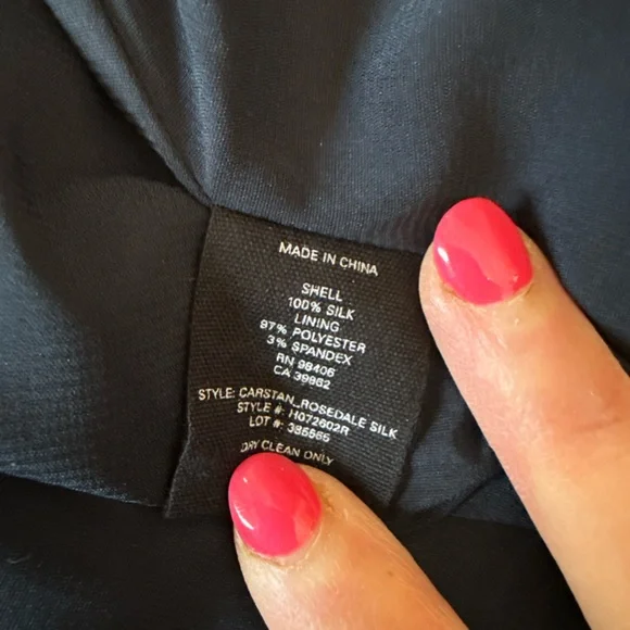 Theory Bellflower Silk Floral Shift Dress Navy Size 2 NWOT - Picture 7 of 8